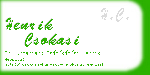 henrik csokasi business card